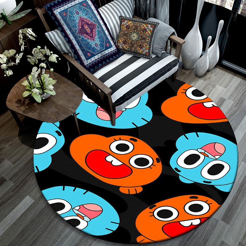 Gumball pattern round rug,Carpet Rug for Living Room Bedroom Playroom ,Non-slip Floor Mat,Holiday Gifts and Birthday Gifts.