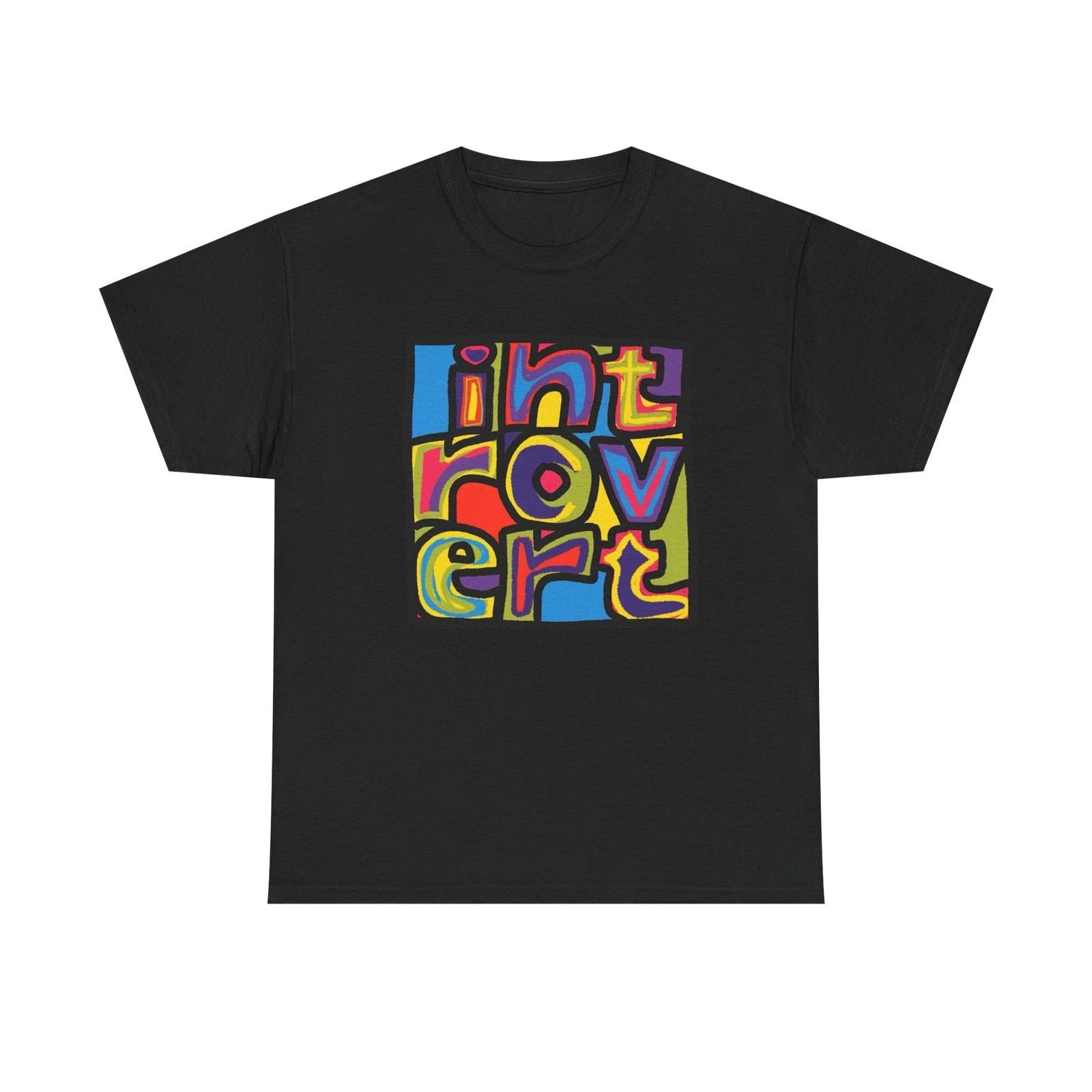 Introvert Painting T-Shirt Unisex Heavy Cotton Tee Gift New XL