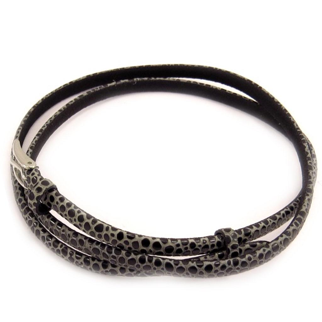 Les Trésors De Lily [K9355] - Bracelet mixte 'Peaceful' gris