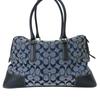 Used COACH Handbag 6046 Signature canvas/leather Navy system Blue Everyday use
