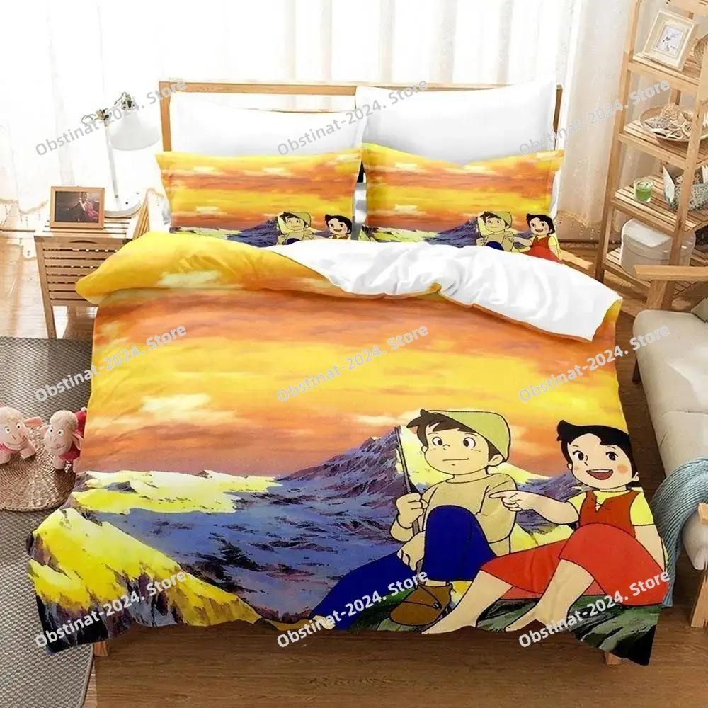 3D Print Anime Heidi, Girl of the Alps Beding Set Single Twin Ful Quen King-Sized Dimensionsd Dimensions Bed Linen Set Adult People Kid Bedrom Duvet