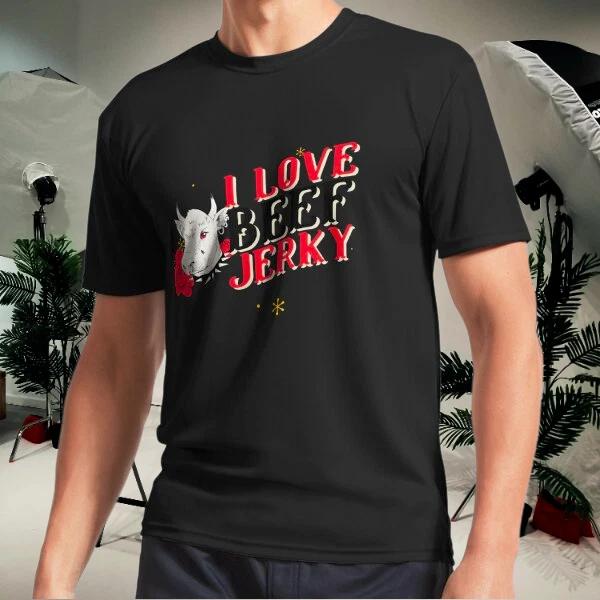 Men s and Women s T-shirts I love Beef Jerky M