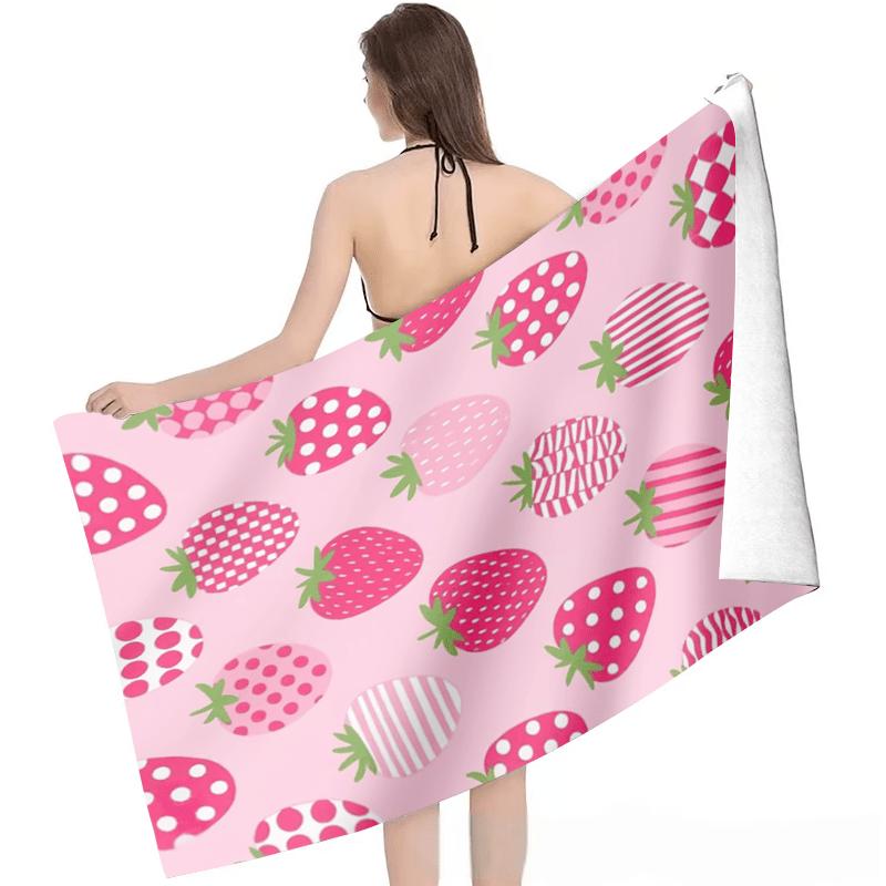 Offre un tocco morbido e delicato sulla pelle, un eccellente assorbimento dell'acqua e un rapido asciugamento. Lo Squisito Design con Motivo di Fragole