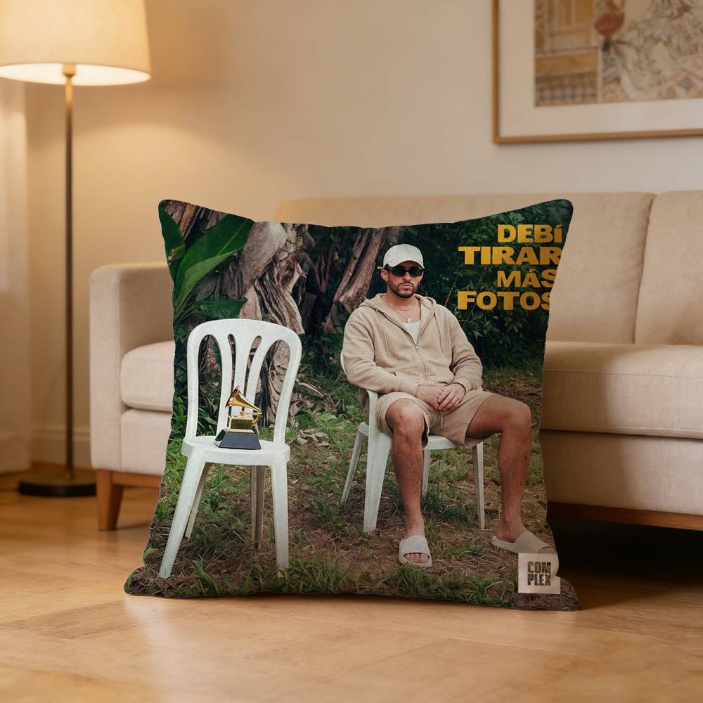 BBad BBunny DeBi DTMF Pillow Case for Sofa Living Room Home office Decor Protective Cover