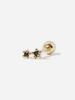 Minimalpiercing 14K Black Little Star Piercing Earrings