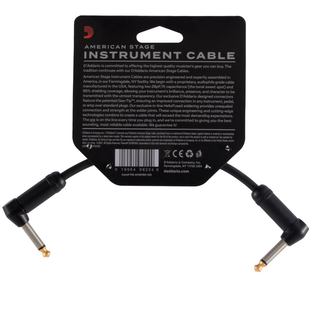 Patch Cable American Stage Patch Cable D'Addario (Shielded Cable) PW-AMSPRR-105 (15cm L-L) []