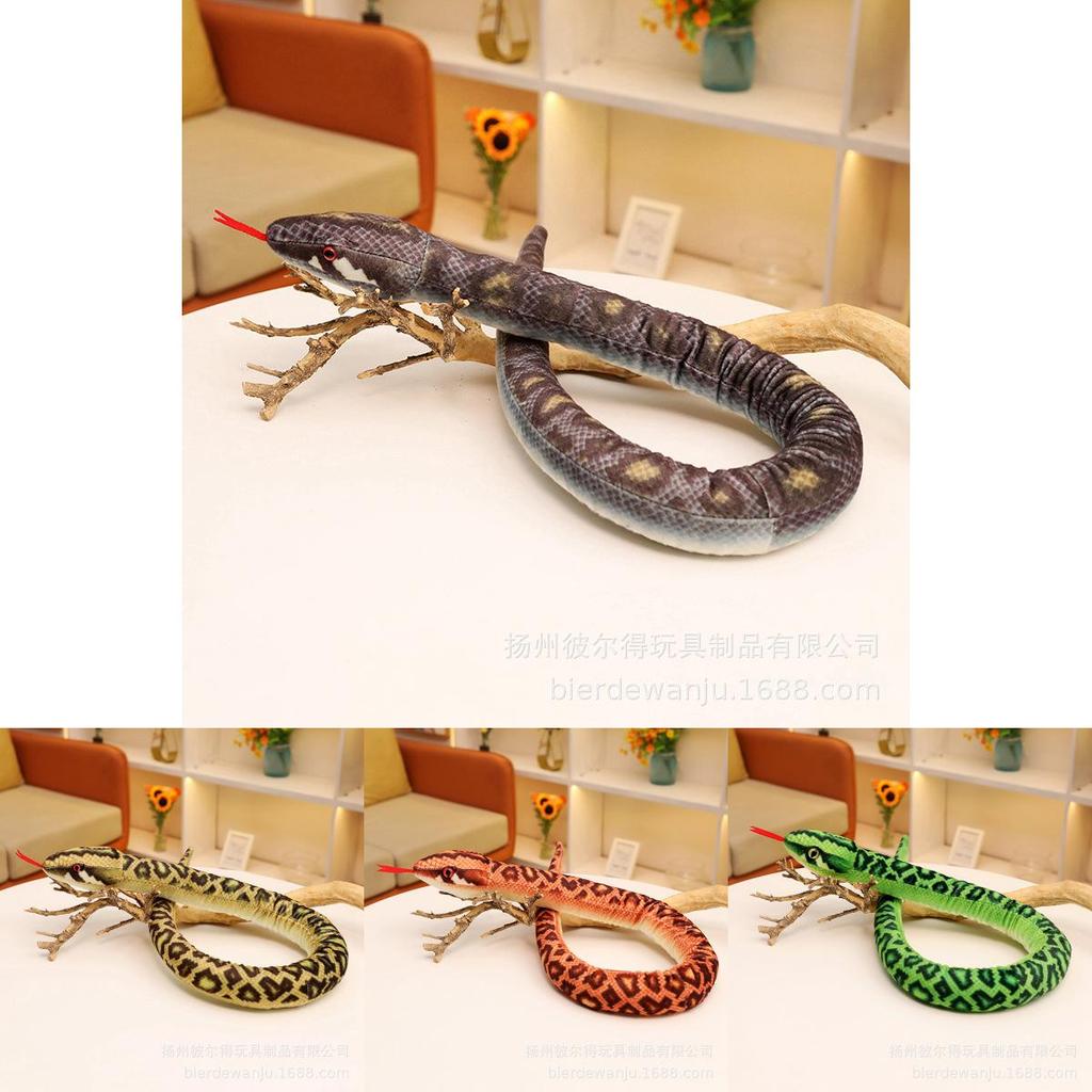 Realistic Large Snake Plush Toy For Kids Soft And Cuddly 120cm Pp Cotton Stuffed Animal