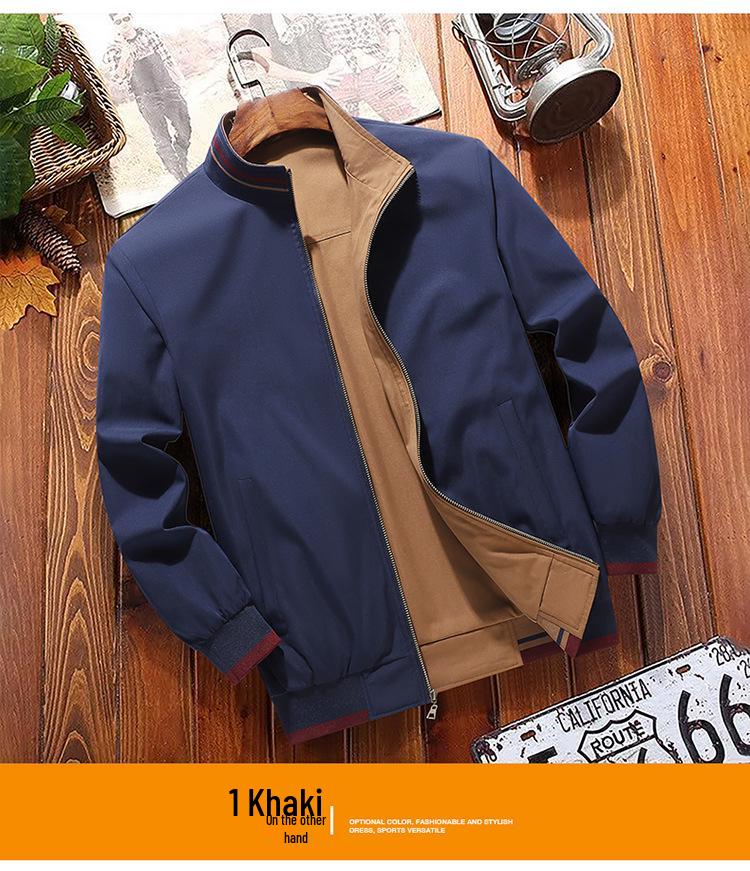 Men's Reversible Casual Stand-Up Collar Jacket