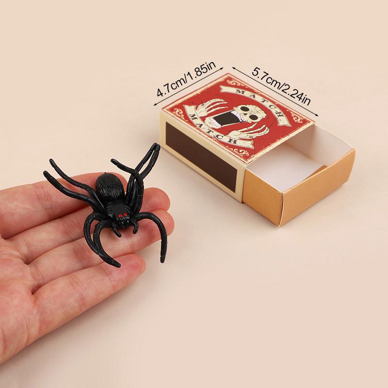 2-10Pcs Trick Spider Funny Scare Box Halloween April Fools' Day Props Prank Toys Adults Kids Halloween Party Gift Decorations