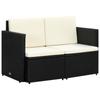 Day and Night - Day and Night 2-seater Garden Sofa with Black Synthetic Rattan Cushions