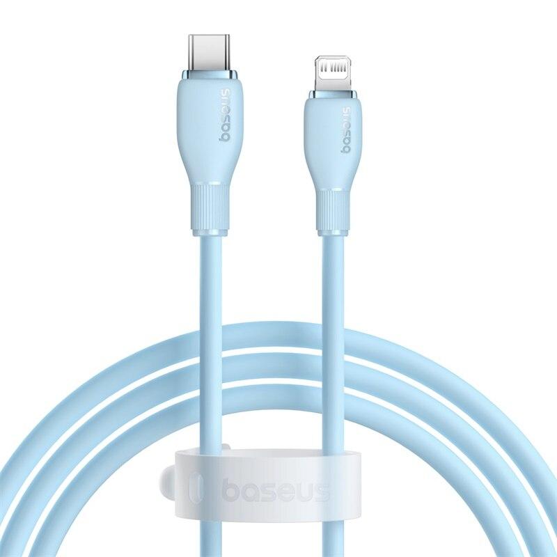 Cavo Baseus TPE da 20W USB C per 14 13 12 11 Pro Max XS Cavo di Ricarica Rapida Tipo C a Lightning Cavo Dati per iPad Macbook