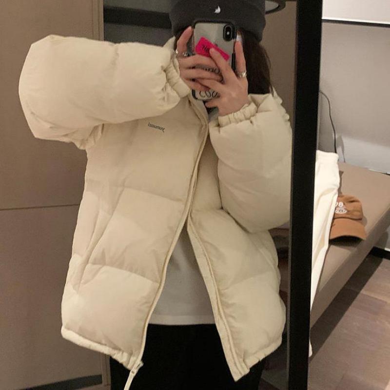 Winter verdickte grüne Baumwolle Brot Jacke und Mäntel lose Oberbekleidung mit Kapuze Frauen Parkas