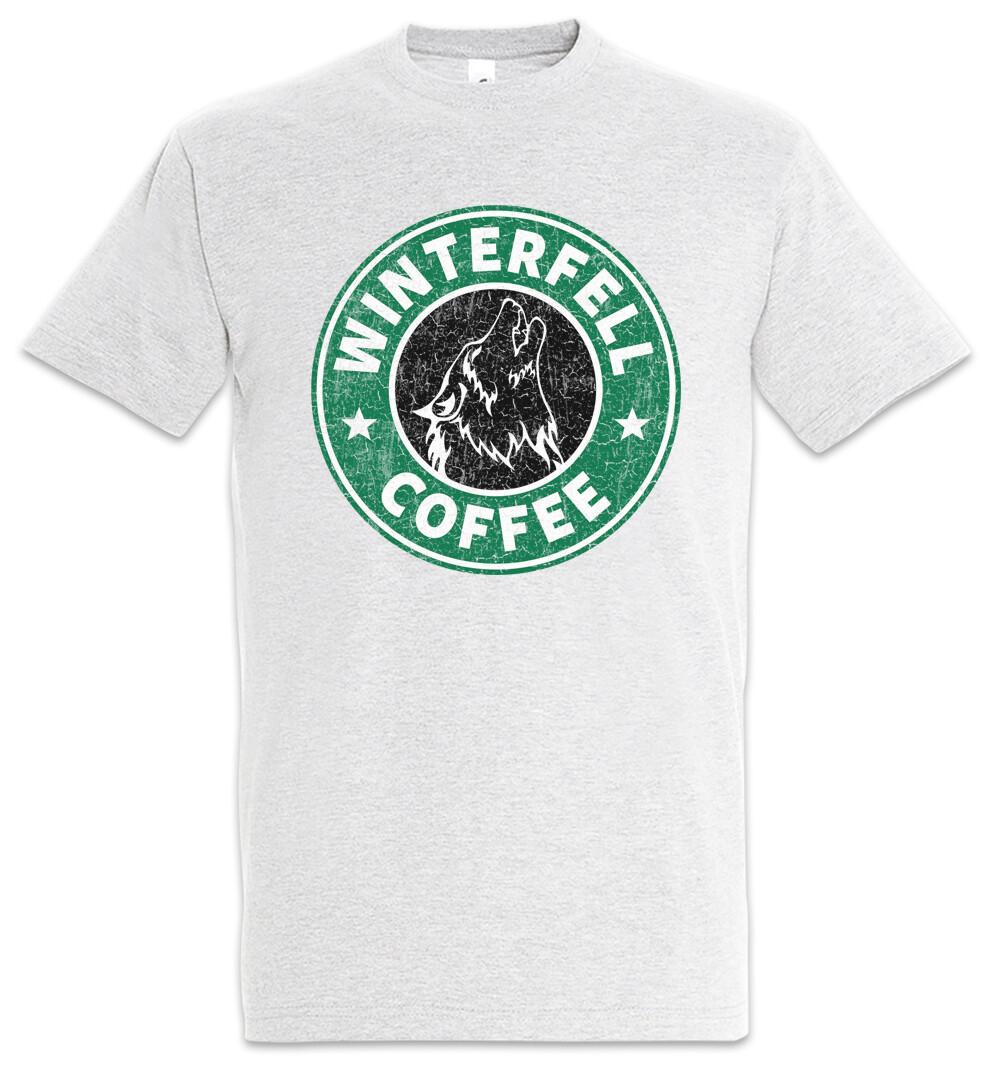 Winterfell Coffee T-Shirt Game Of Fun House Stark Caffeine Thrones Wolf L