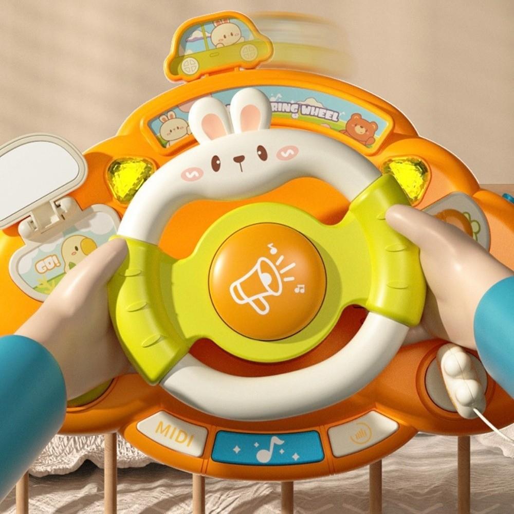 Multi Functional Simulation Steering Wheel Toys Electric Copilot Steering Wheel Toy  Infant