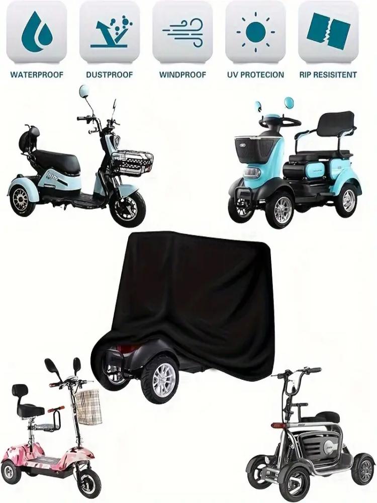 

Водонепроницаемый чехол для электросамоката - Чехлы для транспортных средств для электроскутеров с защитой от пыли и ультрафиолета, простые в использовании и хранении DDC170x61x117cm чёрный