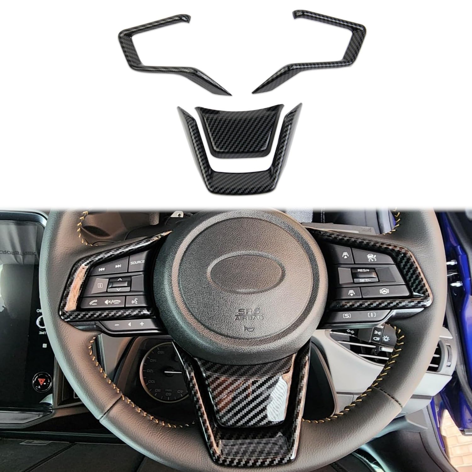 

Fewshaw Subaru XV Запчасти Внутренняя Ручка Аксессуары Рисунок Карбонового Волокна Материал АБС чёрный