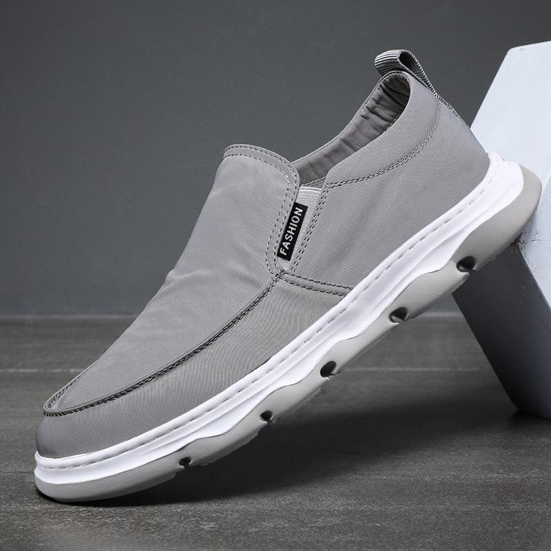 

Old Beijing Cloth Shoes 2025 Men s Summer Ice Silk Casual Shoes Lightweight and Versatile One Step Lazy Shoes Ice Silk Breathable 38