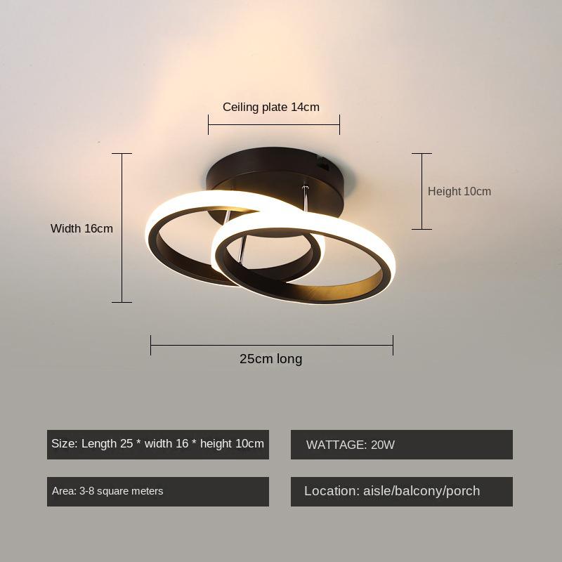 Modern minimalist corridor lights, LED corridor lights, creative entry, entrance hall, dressing room, exposed ceiling lights