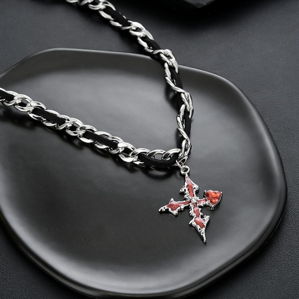 Kreuzkette Herren Titanstahl Nicht Verblassend Hochwertiges Gefühl Vielseitiges Persönlichkeitsdesign Sommer Accessoires Damen Trend Einfacher Schmuck