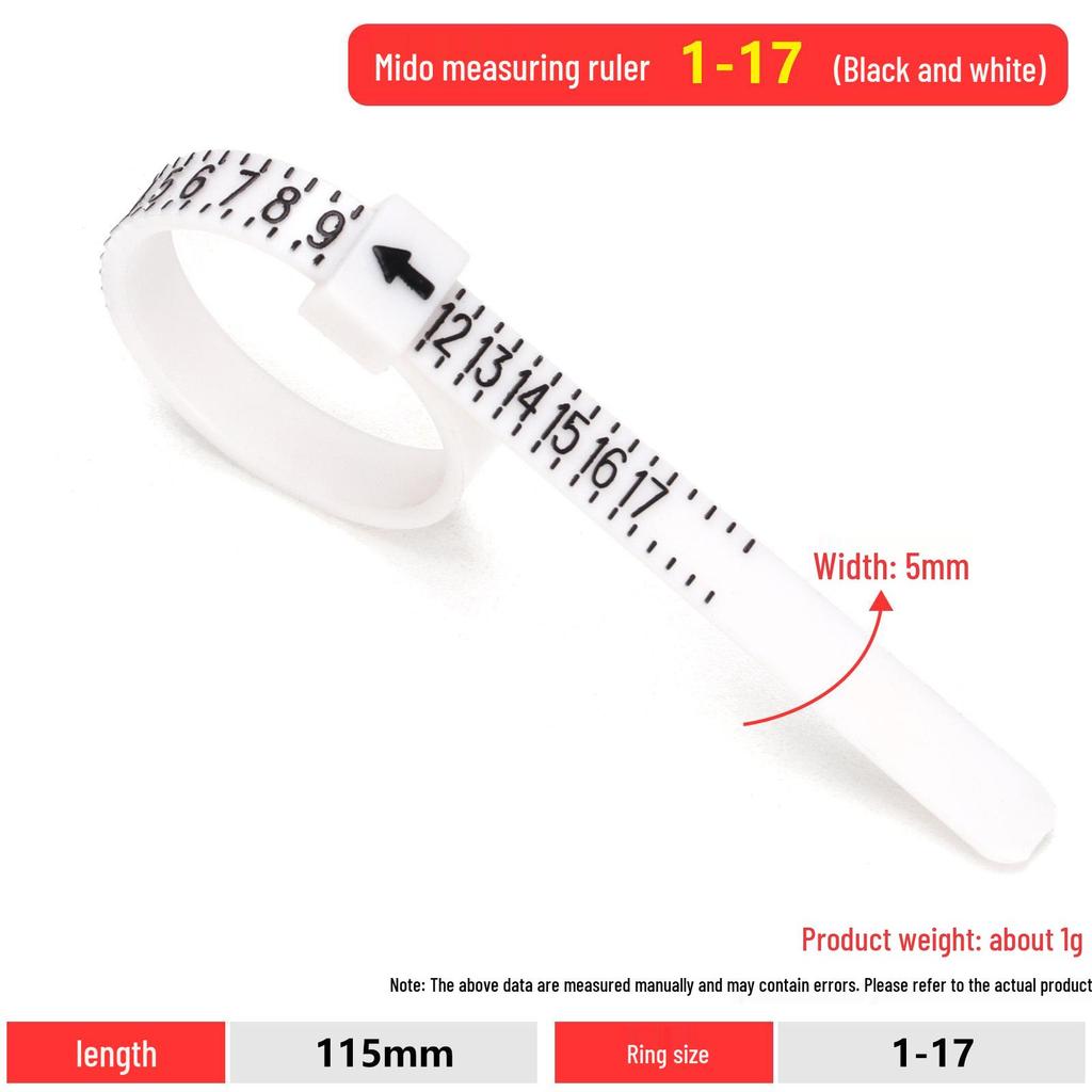 Portable Finger Ring Size Measuring Tape - Soft & Flexible Ruler for Accurate Finger Circumference Measurement
