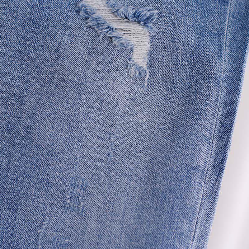 Unisex High-Waisted Korean Style Ripped Jeans: Slimming Nine-Point Harem and Small Leg Fit, 2026 Casual Fashion.