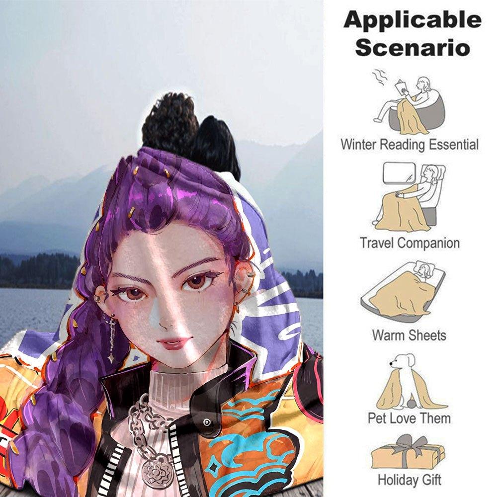 1pc hunter x (21) Blanket Soft Warm Throw for Home, Office, Travel All Season Cozy Bedding Gift, Office Cozy AccessoryB2