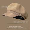 **Women Newsboy Beret Cap Solid Korean British Vintage Visor Face Slimming Hat**