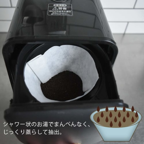 TIGER Coffee Maker Shower Drip Type 0.81L 6 Cups Black ADC-N060K