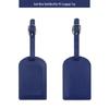 Customizable Soft PU Leather Luggage Tag with Logo and Travel Info Slot