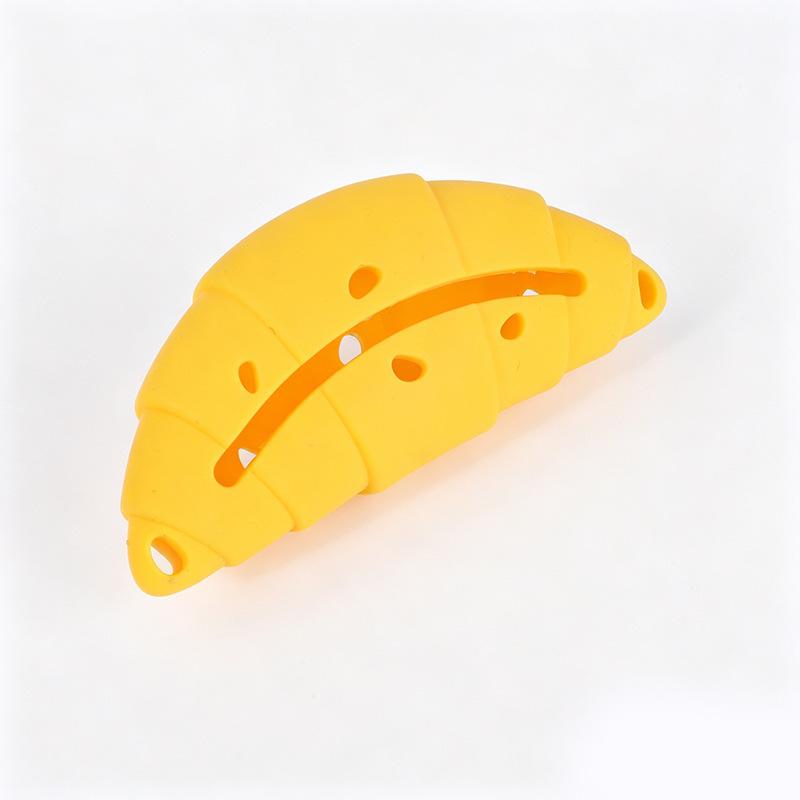 Dog Chew Food Puzzle Toy Chew-resistant Simulated Silicone Cow Horn Bun Puppy Toy Dental Cleaning Training Dog Toy Supplies