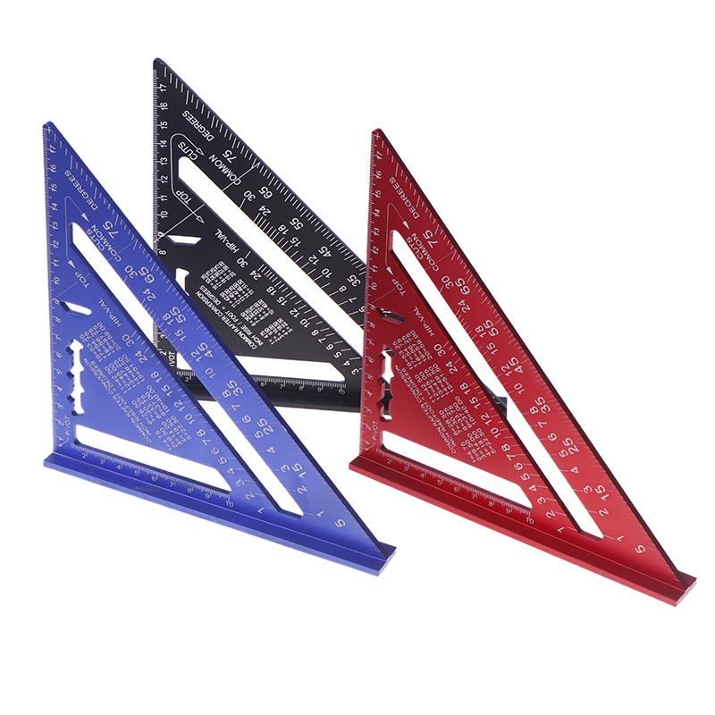 7-Inch Metric Woodworking Aluminum Alloy Triangle Gauges Right Angle Ruler Measuring Gauging Tools High Precision Marker Ruler