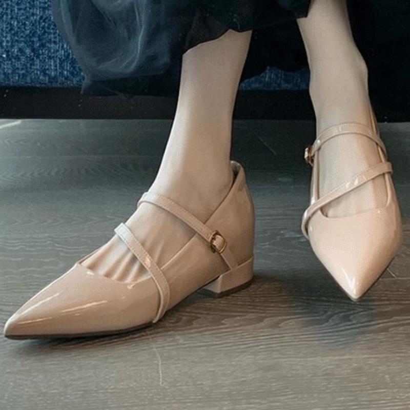 Fashion Pointed Toe Marie Janes Women Sandals Naked High Heels Shoes Woman 2025 Trend Pumps Elegant Dress Summer Shallow Sandalias Mujer