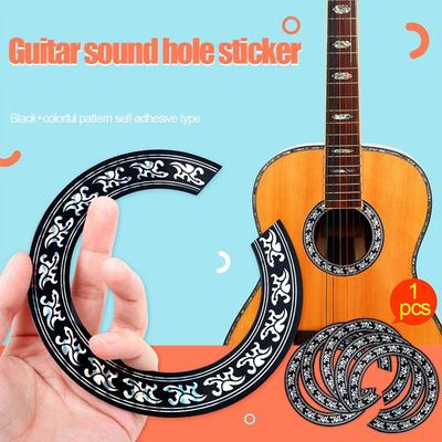 Instrumentos Musicales Clásicos Pegatina Autoadhesiva para Guitarra Accesorios para Guitarra Calcomanía para Agujero de Sonido