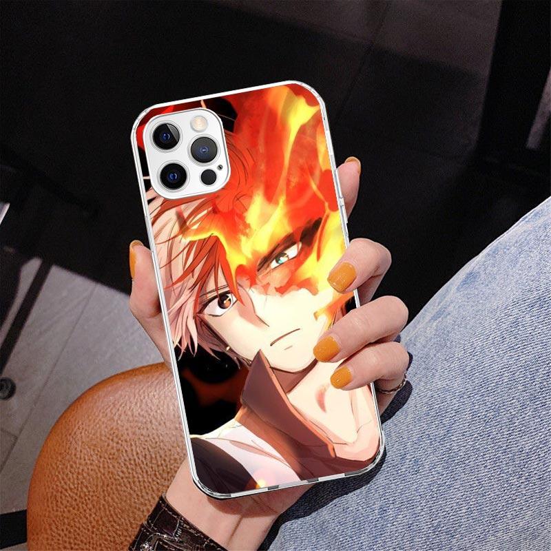 

My Hero Todoroki Shoto Phone Case For iPhone 17 Air 16 Pro Max 16E 15 + 14 Plus 11 12 13 Mini 7 8 SE Gift Print Cover Fundas 17 iPhone 13 Mini