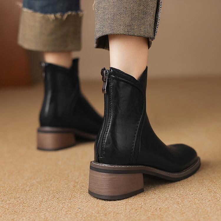 Fashion New Autumn Winter Women Boots Fashion Round Toe Shoes for Women Short Boots Women High Heel Botas De Mujer Comfort Chelsea Boots