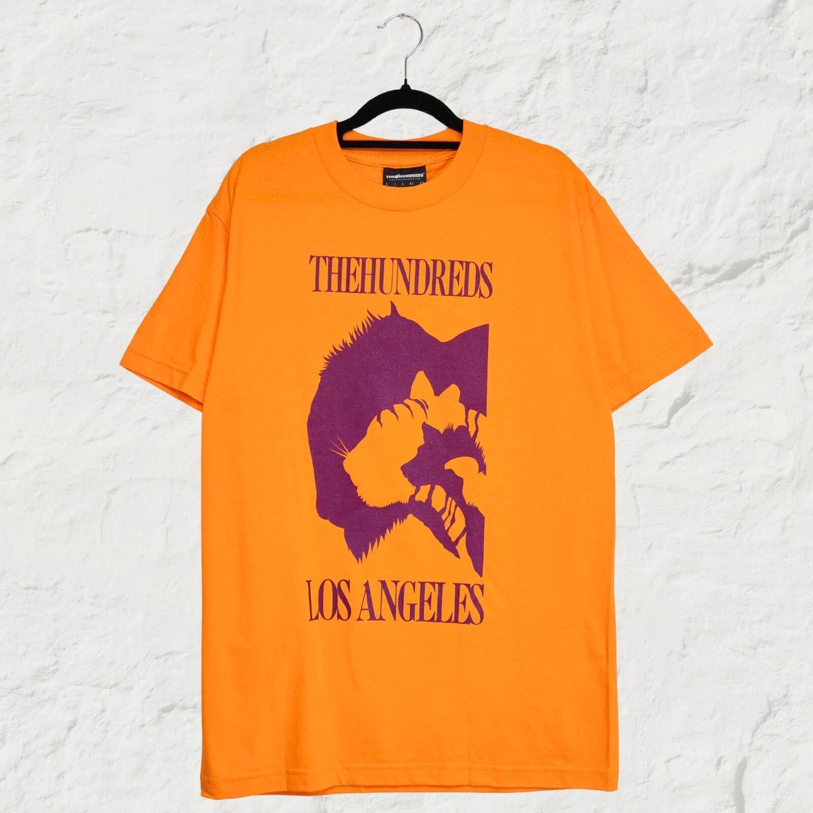 The Hundreds Big Cat Tee Orange Graphic Streetwear Skate Tee M 3XL