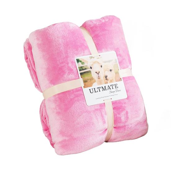 Flannel Blanket Thickened Double-sided Fluff Plush Solid Color Office Nap Dormitory Home Bed