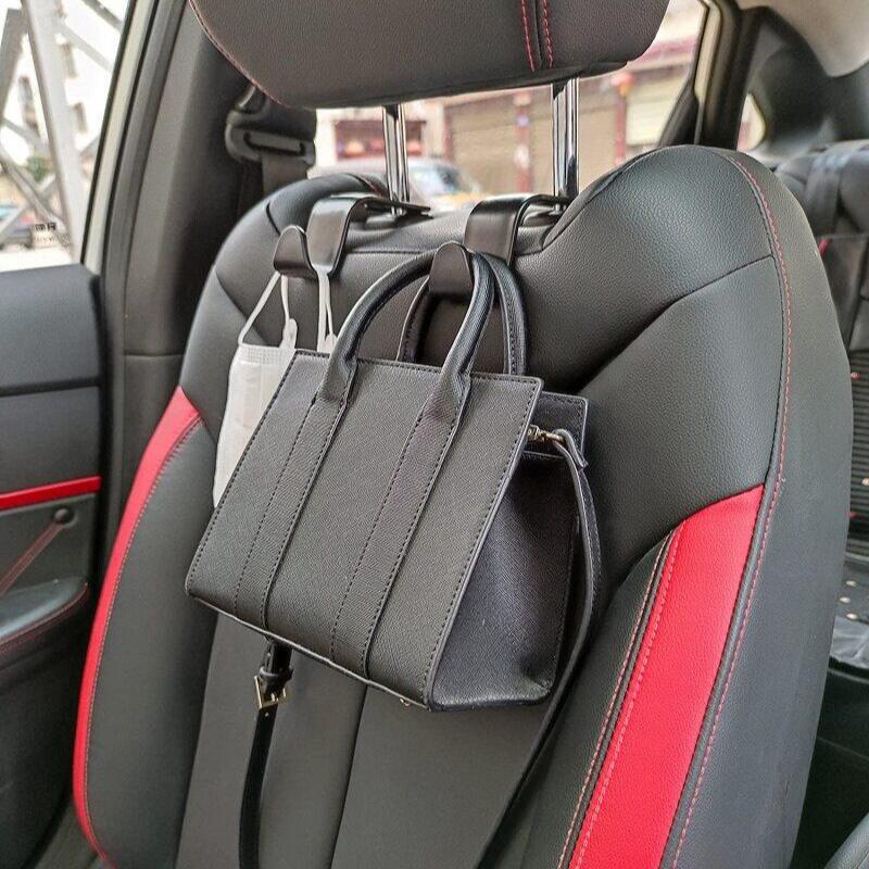 1/2/4 Pcs Universal Car Seat Hooks Auto Headrest Back Seat Hook Vehicle Storage Hanger for Handbags Grocery Bag Car Interior Accessories