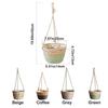 Durable Handwoven Straw Hanging Basket Decorative Waterproof Woven Flower Basket Handmade Plant Storage Basket Garden
