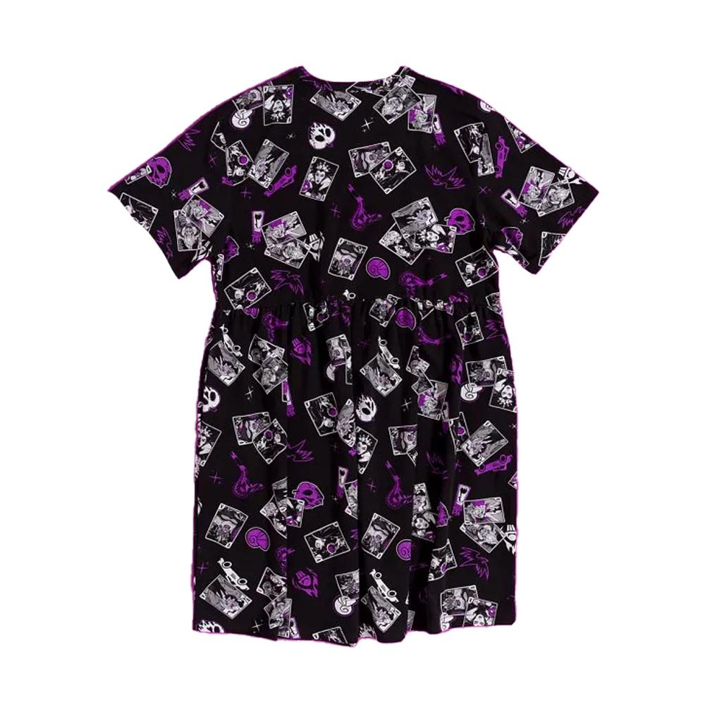 Disney Villains Womens/Ladies Tarot Cards All-Over Print Smock Dress