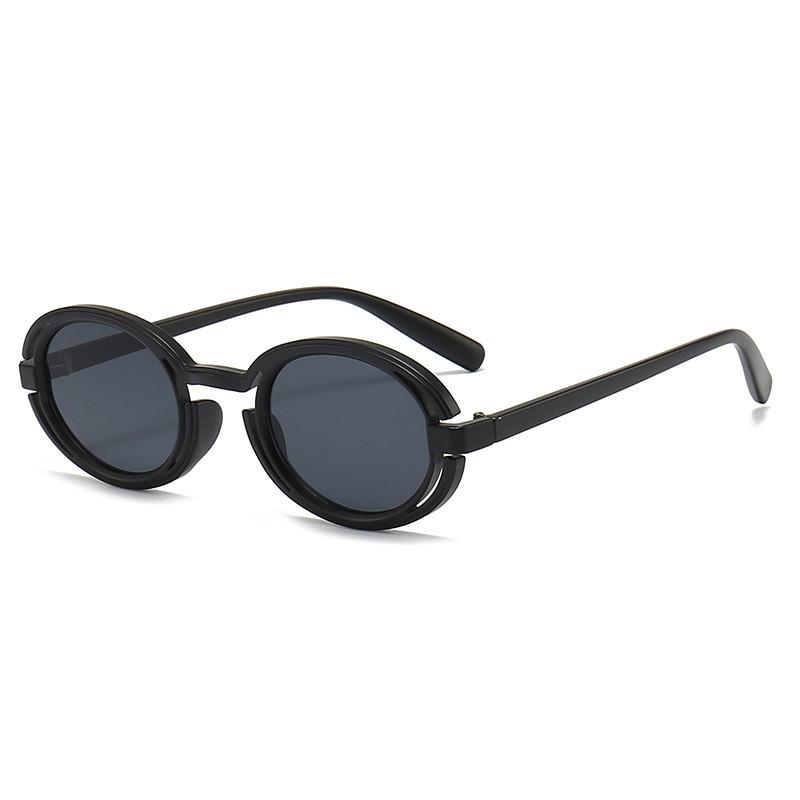 Punk Style Oval Sunglasses For Women Men Uv400 Protection With Polarized Lens For Outdoor Activities A