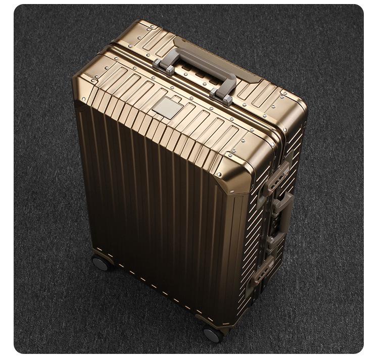 Aluminum-Magnesium Alloy Trolley Case with Universal Wheels