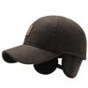 Hat Men's Autumn and Winter Old Man Warm Ear Protector Baseball Cap Winter Simple and Versatile Grandpa Cap