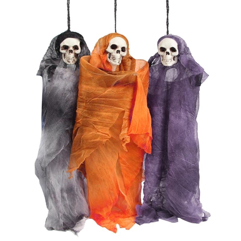 Scary Skeleton Ghost Ornament Bar Haunted House Hanging Pendant Halloween Decorations or Haunted House Displays