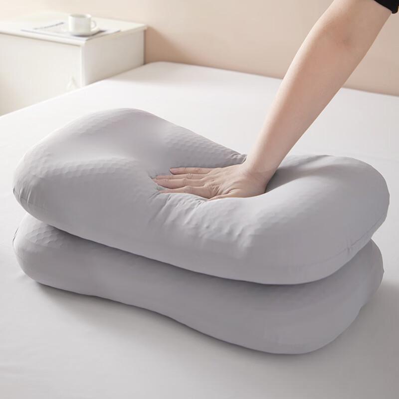Cervical Support Pillow Set with Grey Pillowcases