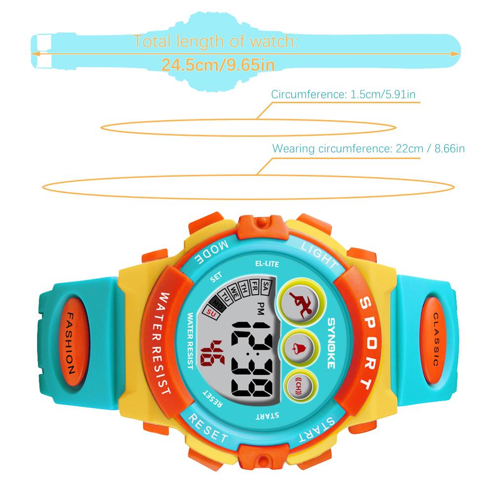 Kids Watch Sports Digital Waterproof Led Watches Alarm Watches for Boy Girls Children