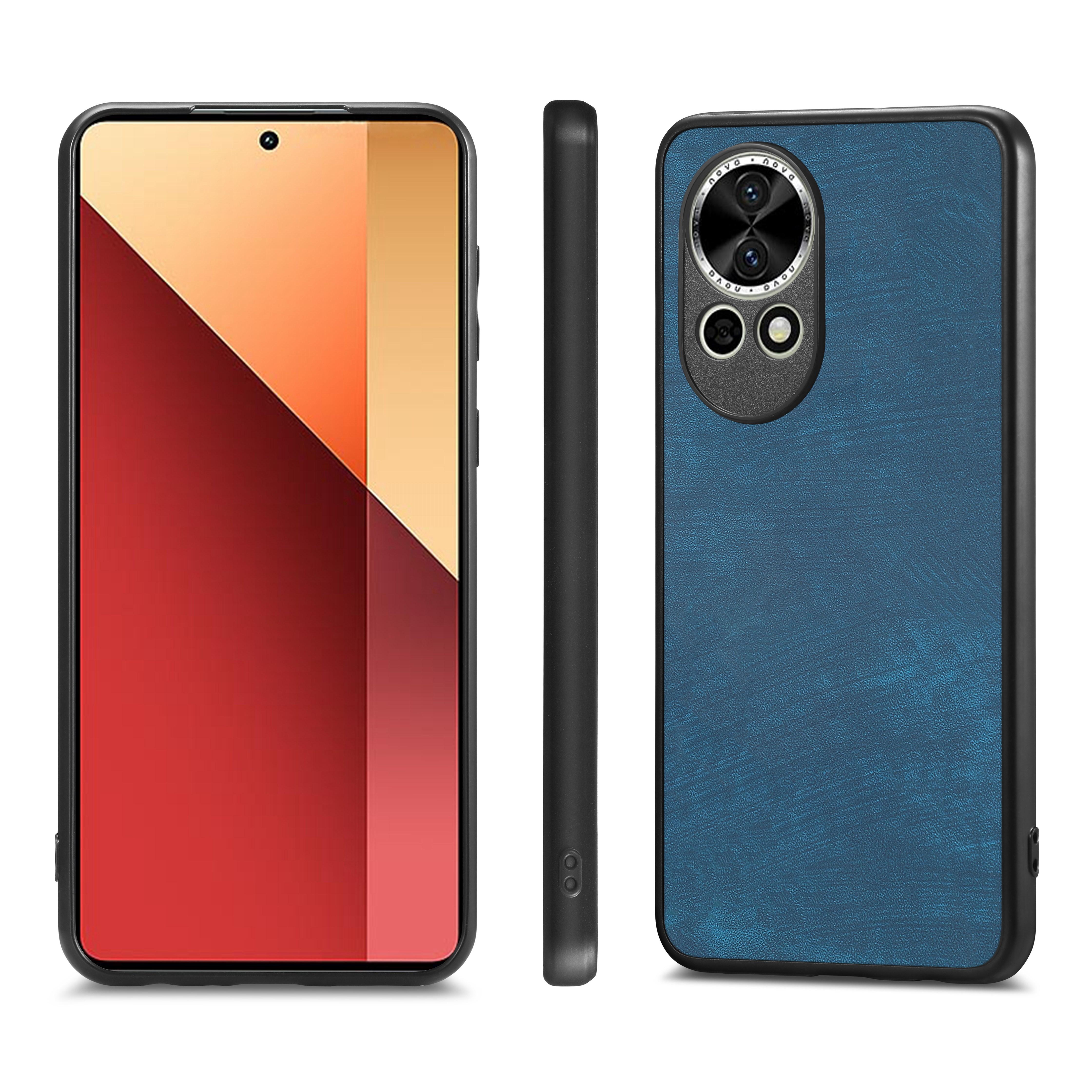 

For Huawei nova 13 5G Case Shockproof Slim Retro Leather Phone Back Cover Blue