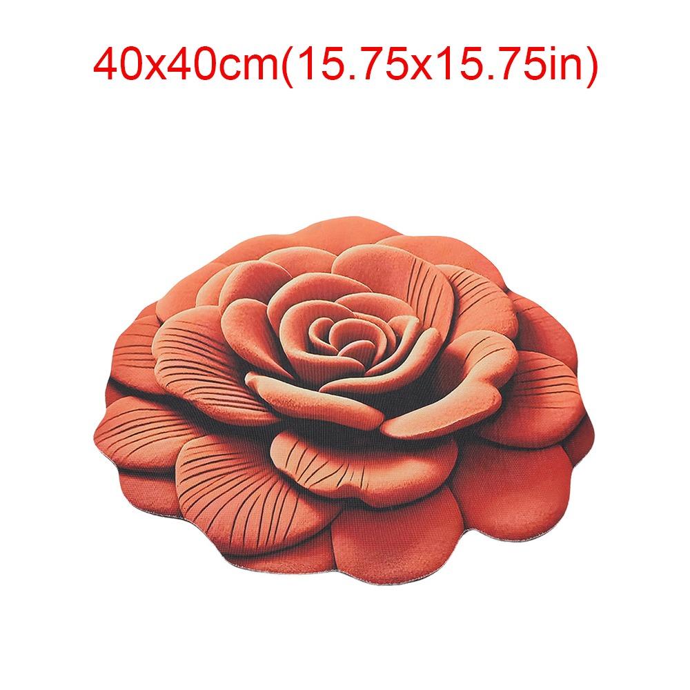 Soft Flower Carpet Non-slip Bathroom Floor Mat Peony Floor Mat  for Living Room Tea Table Bedside