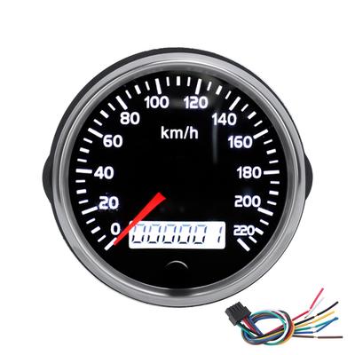 85MM Speed Gauge Meter 0‑220km H 2‑in‑1 Pointer LCD Display 12V 24V for Car Truck Boat