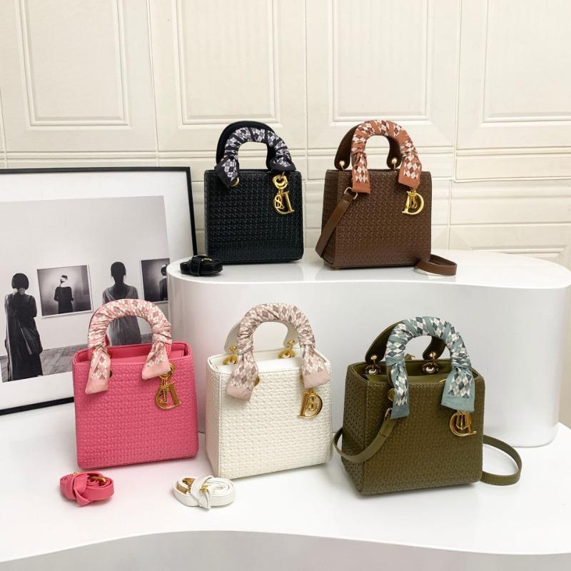 Gewebte Tasche Damenhandtasche neue Prinzessin Diana Tasche hochwertige Handtasche Schulter-Umhängetasche